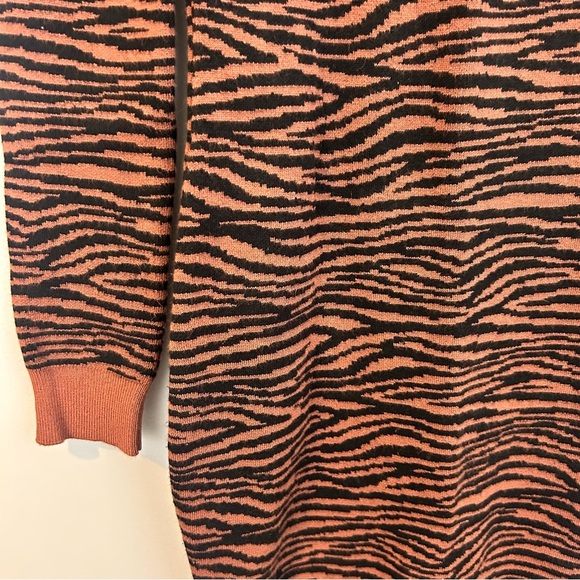 Express Negin Mirsalehi Anima Brown/Black Long Sleeve Sweater Midi Dress Small - Picture 9 of 12